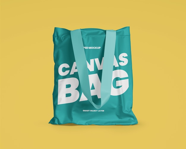 Canvas tote bag mockup