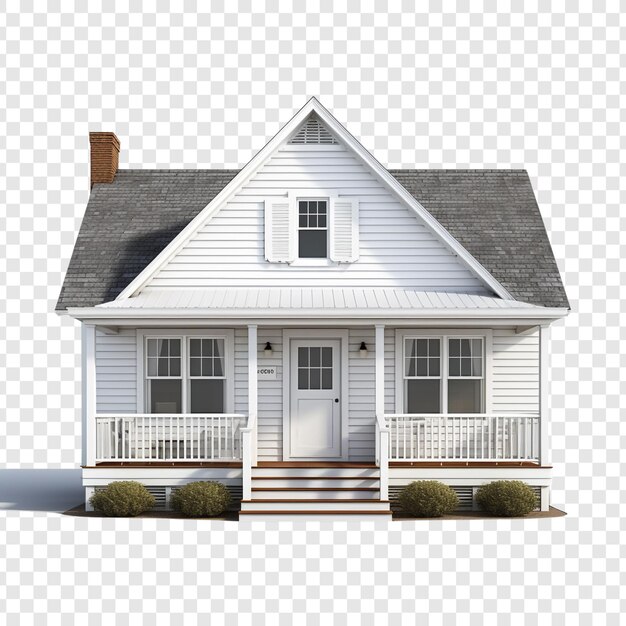 Cape Cod House isolated on transparent background