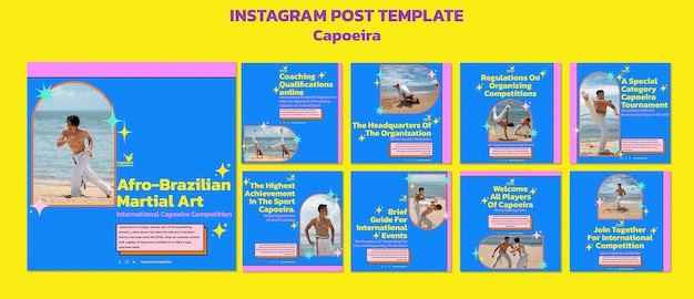 Free PSD capoeira competitions instagram posts