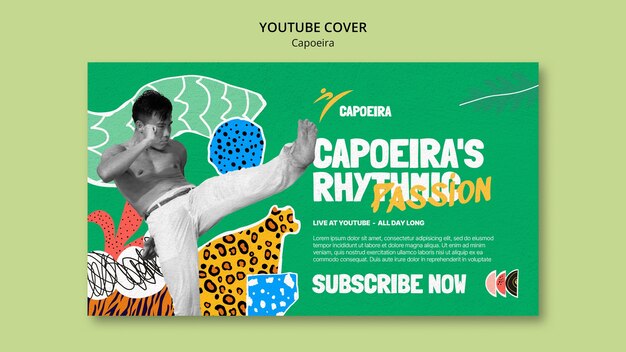 Free PSD capoeira competitions youtube cover template