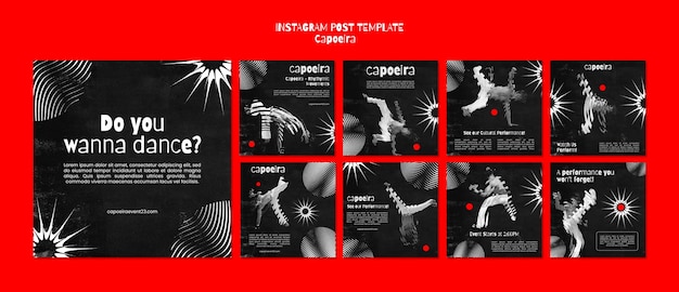 Free PSD capoeira template design