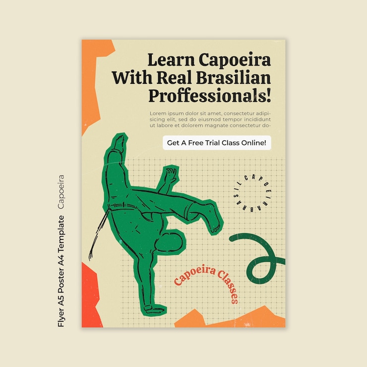 Free PSD capoeira template design