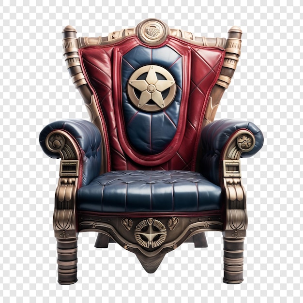 Free PSD captains chair isolated on transparent background