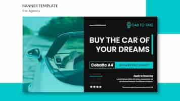 Free PSD car agency ad banner template