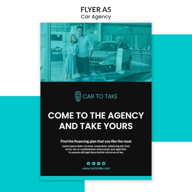 Car Agency Flyer Template Free PSD Download