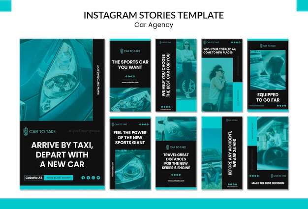 Car agency instagram stories template