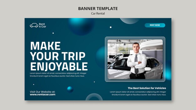 レンタカーバナーテンプレートデザイン