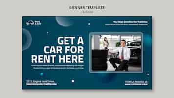 Free PSD car rental banner template design