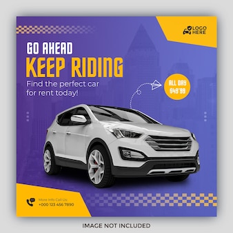 Car sale promotion social media instagram post banner template