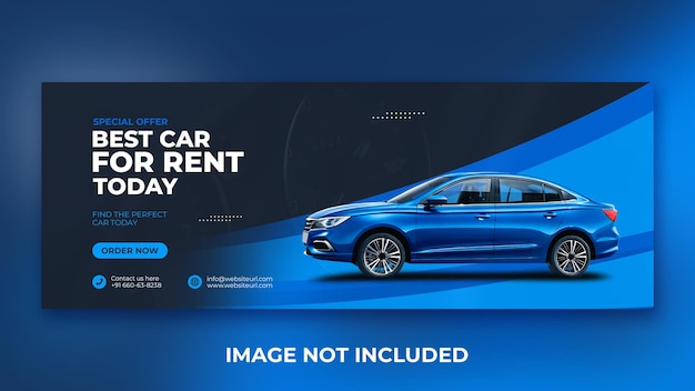 Car sale promotion social media post facebook cover design template