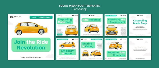 Free PSD car sharing design template