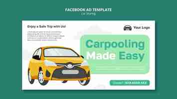 無料PSD カーシェアリングのデザインテンプレート