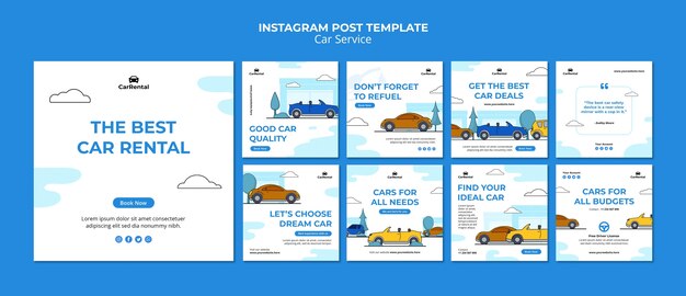 Car sharing service instagram posts