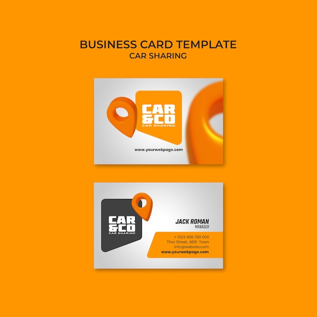Car sharing template design