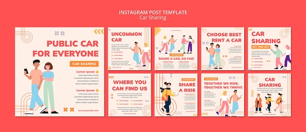 無料PSD カーシェアリング テンプレート デザイン