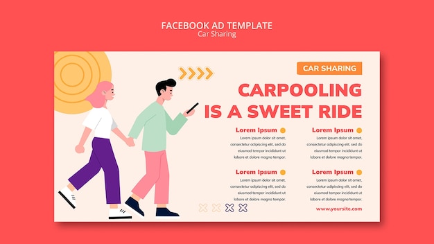 無料PSD カーシェアリング テンプレート デザイン