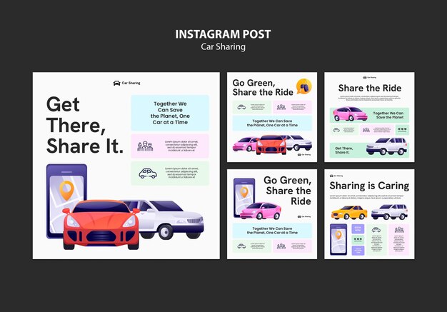 Car sharing template design