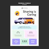 PSD gratuito progettazione del modello di car sharing