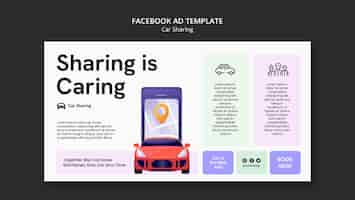 Free PSD car sharing template design