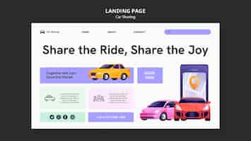 Free PSD car sharing template design