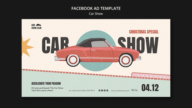 Free PSD car show facebook template