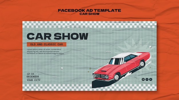 Car show facebook template