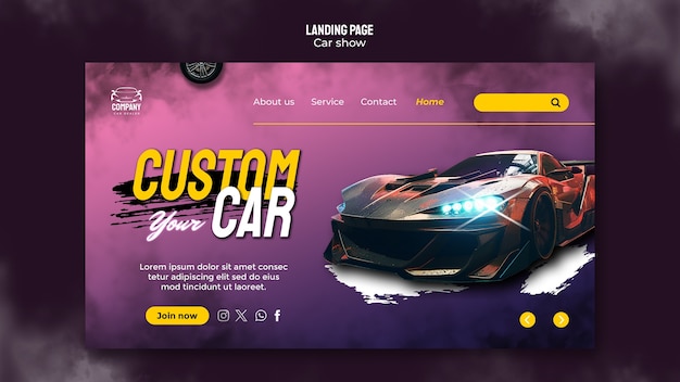 Car show landing page template