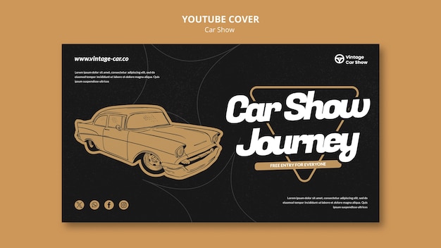 Free PSD car show template design