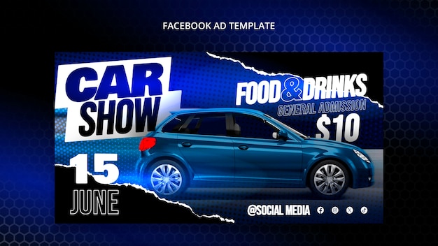 Free PSD car show template design