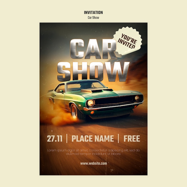 Free PSD car show template design