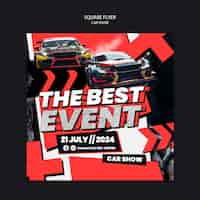 Free PSD car show template design