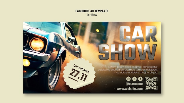 Free PSD car show template design