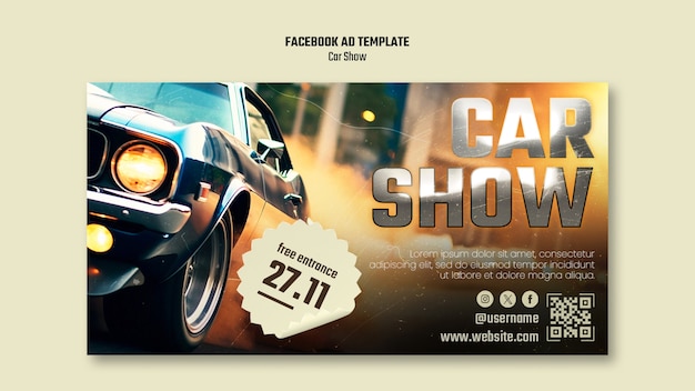 無料PSD カーショーのテンプレートデザイン
