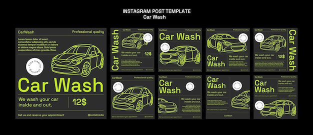 Car wash service instagram posts