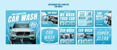 Free PSD car wash service instagram posts