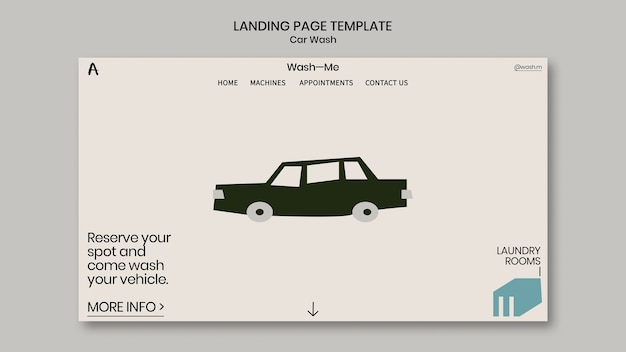 Car wash service landing page template