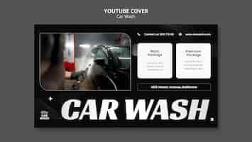 Free PSD car wash template design