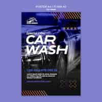 Free PSD car wash template design