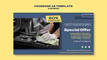 Free PSD car wash template design