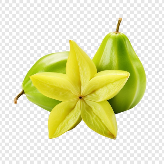 Free PSD carambola isolated on transparent background