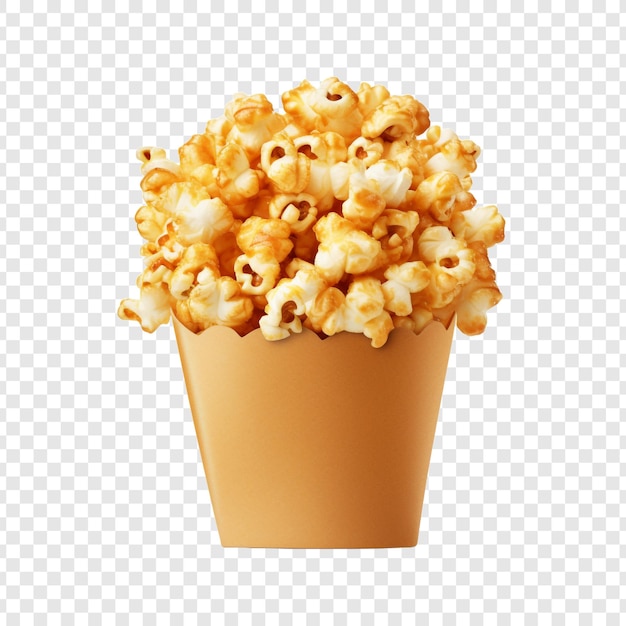 Free PSD caramel puff corn popcorn isolated on transparent background