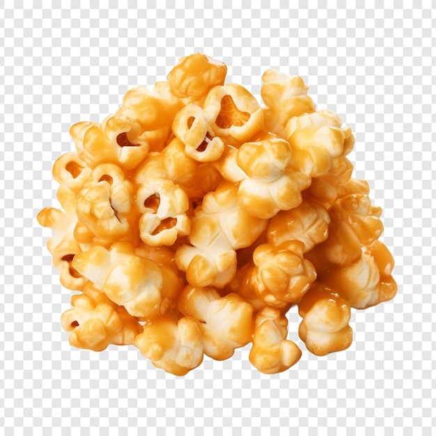 Free PSD caramel puff corn popcorn isolated on transparent background