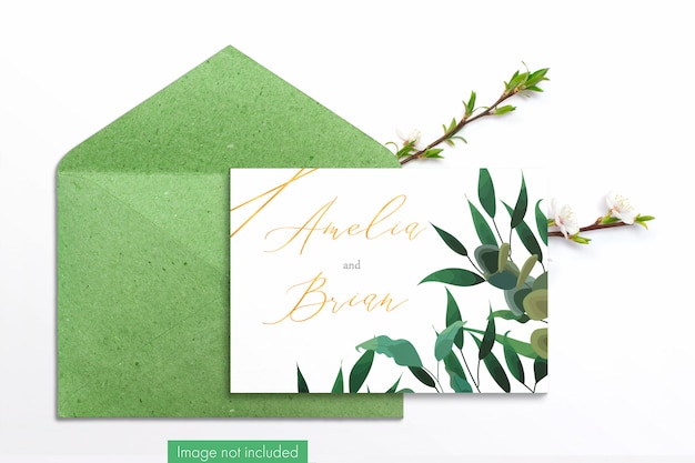 Card and craft envelope with branches