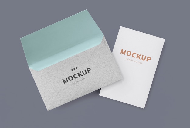 Free PSD card and envelope mockup