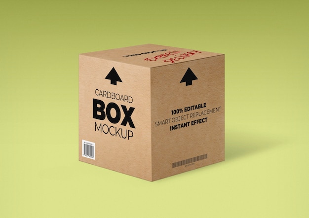 Cardboard box mockup