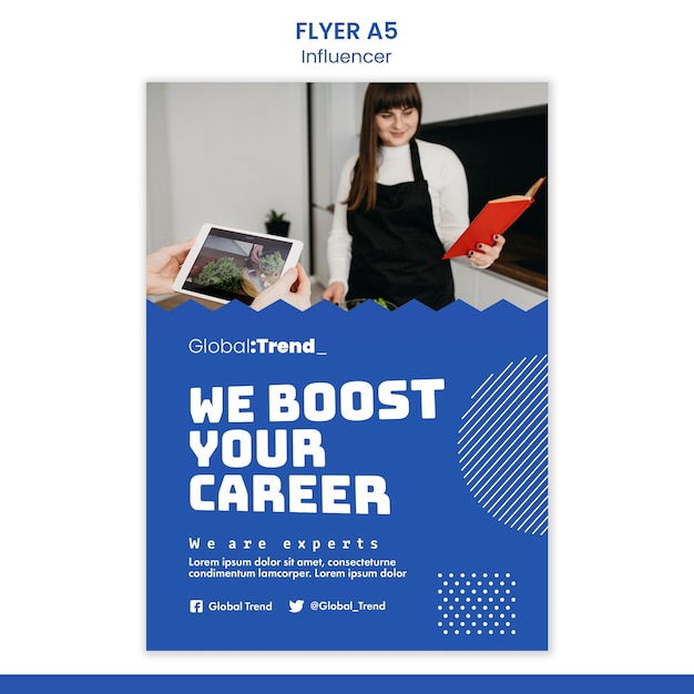 Free PSD career boost flyer template