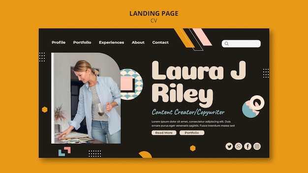 Career and occupation cv landing page template