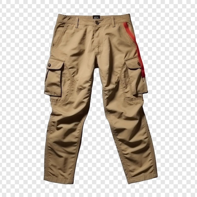 Free PSD cargo pants for men with a plain isolated on transparent background