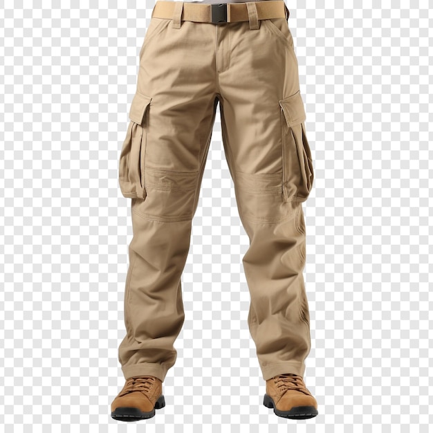 Cargo Pants for Men – Plain Isolated on Transparent Background (Free Download)