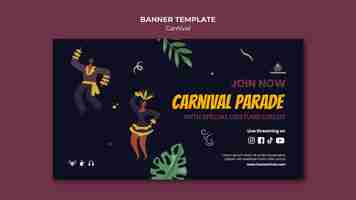 PSD gratuito modello di banner di carnevale